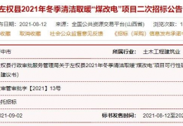 快訊：山東、山西、河北等地12個清潔取暖項目招采公告！